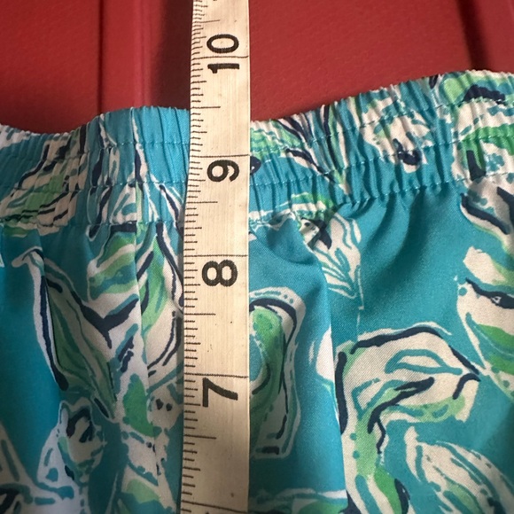 Lilly Pulitzer Luxletic Ocean Trail Shorts Turquoise Oasis Athletic Sz M 001485 - Picture 9 of 10